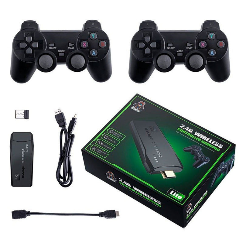 Videogame Stick 10mil 2 Controles Sem Fio Console Original Portatil Jogos Retro